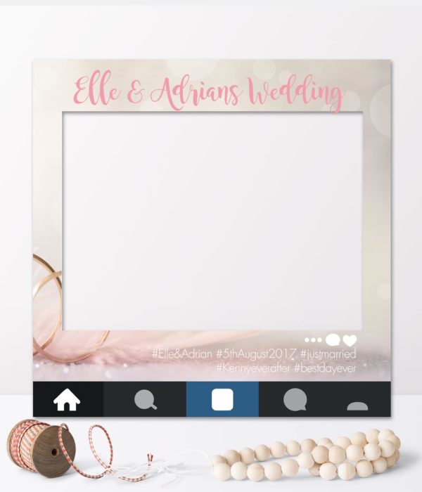 Bridal party selfie poster wedding stationery