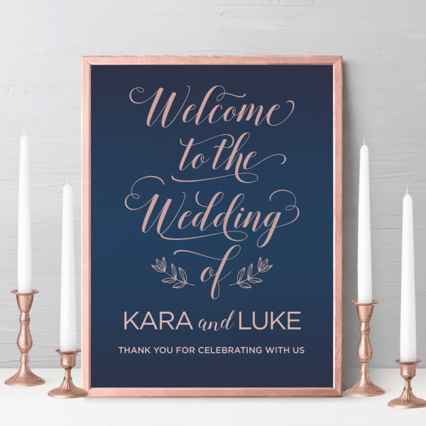 geometric wedding welcome sign