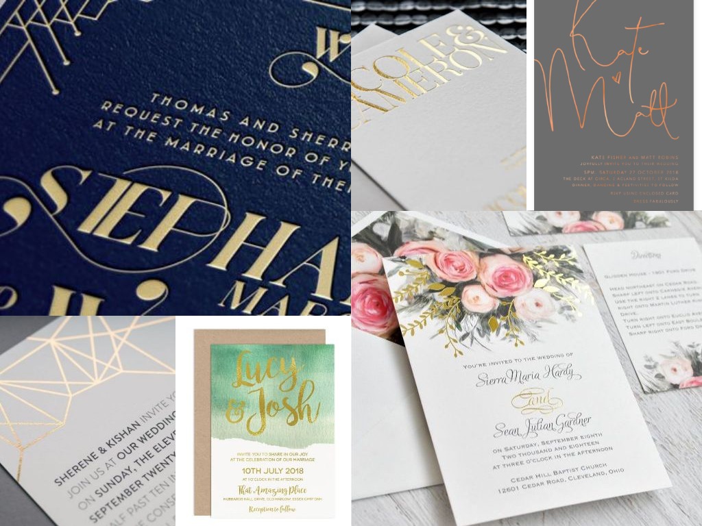 Be your own kind of Beautiful, with Gold Foil Wedding Invitations - The Invite Hub